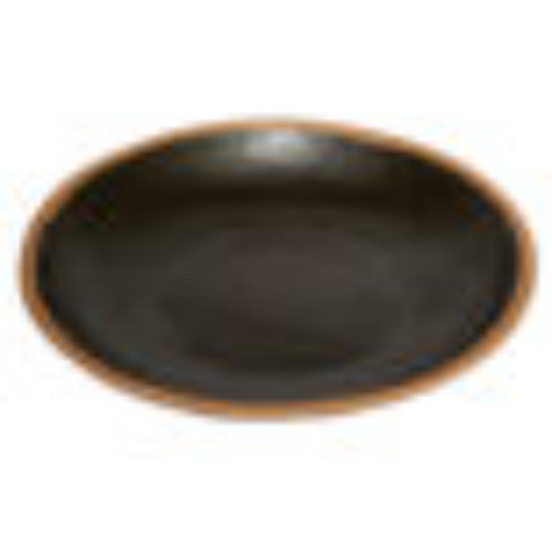 Picture of Winco P-83-BR 8.3 in. Brown Melamine Small Round Coupe Salad Plate, G.E.T. Pottery Market Glazed