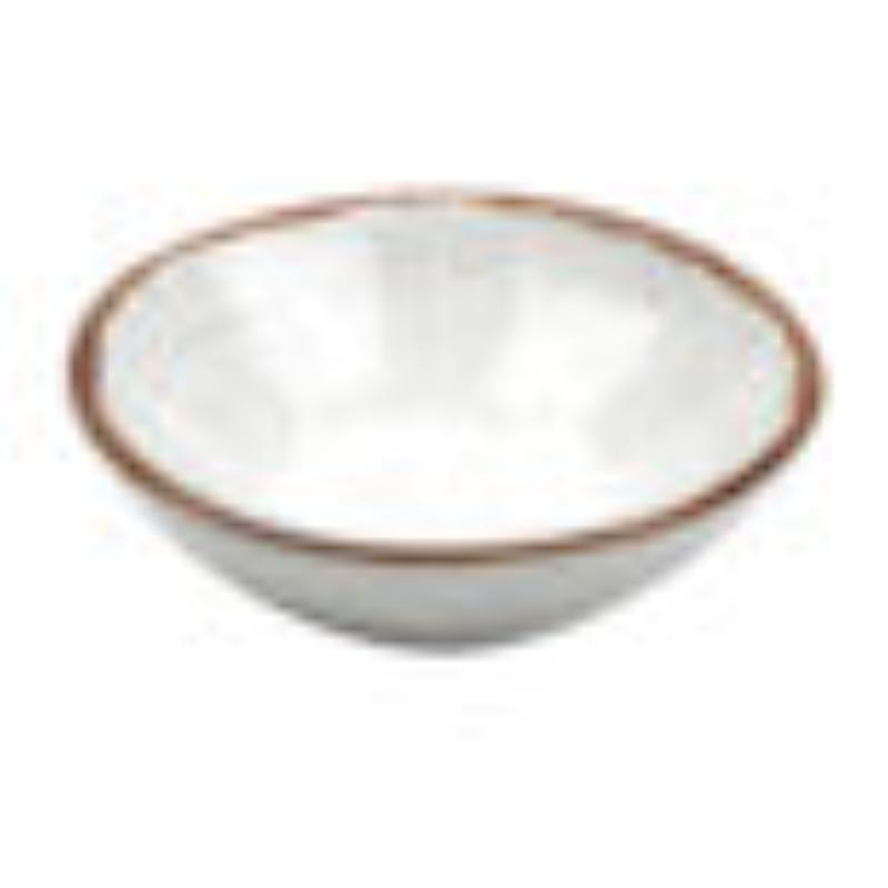 Picture of Winco B-5-RM 5 oz Melamine Small Round Irregular Monkey Dish, Side Bowl - 5.5 oz Rim-Full, 4.5 in. Top Dia., 1.25 in. Deep, G.E.T. Rustic Mill