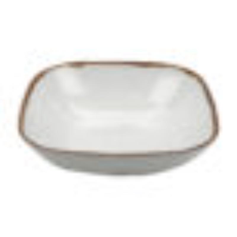Picture of Winco SB-182-RM 5.7 qt. Melamine Square Large Display Bowl - 5.8 qt. Rim-Full - 13 x 3.5 in. Deep, G.E.T. Rustic Mill