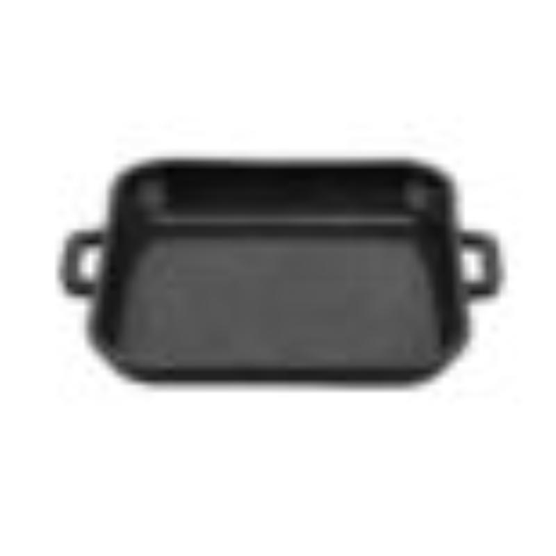 Picture of Winco CA-104-BK-BK-CC 10 oz - 12 oz Rim-Full 6 in. Mini Square Grill Pan - 7 in. with Handles, 1 in. Deep - Black