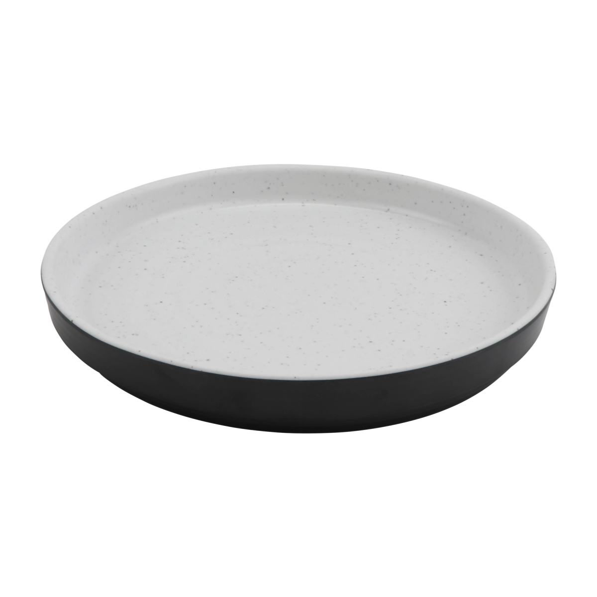 Picture of Winco INF114 8.14 in. Infuse Stone Natural Black Melamine Plate with Edge Rim - Small - 8.14 x 8.14 x 1.1 in. - G.E.T, Cheforward - Each 12