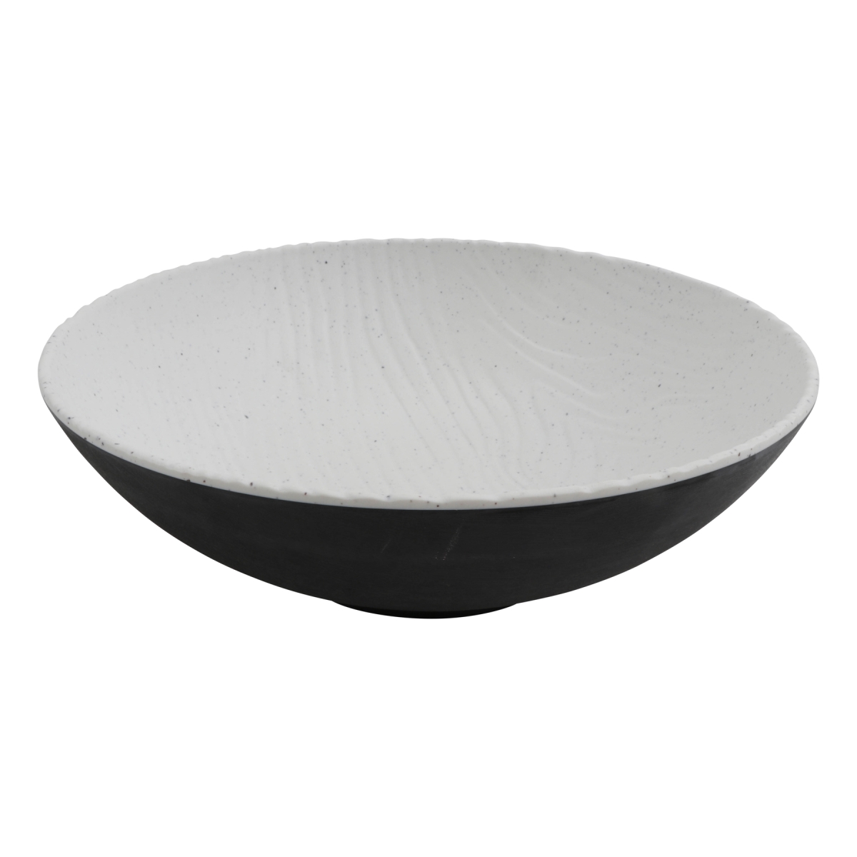 Picture of Winco SUS300 72 oz Sustain Stone Natural with Black Exterior Buffet Melamine Bowl - Large - 10 x 10 x 3.75 in. - G.E.T, Cheforward - Each 12