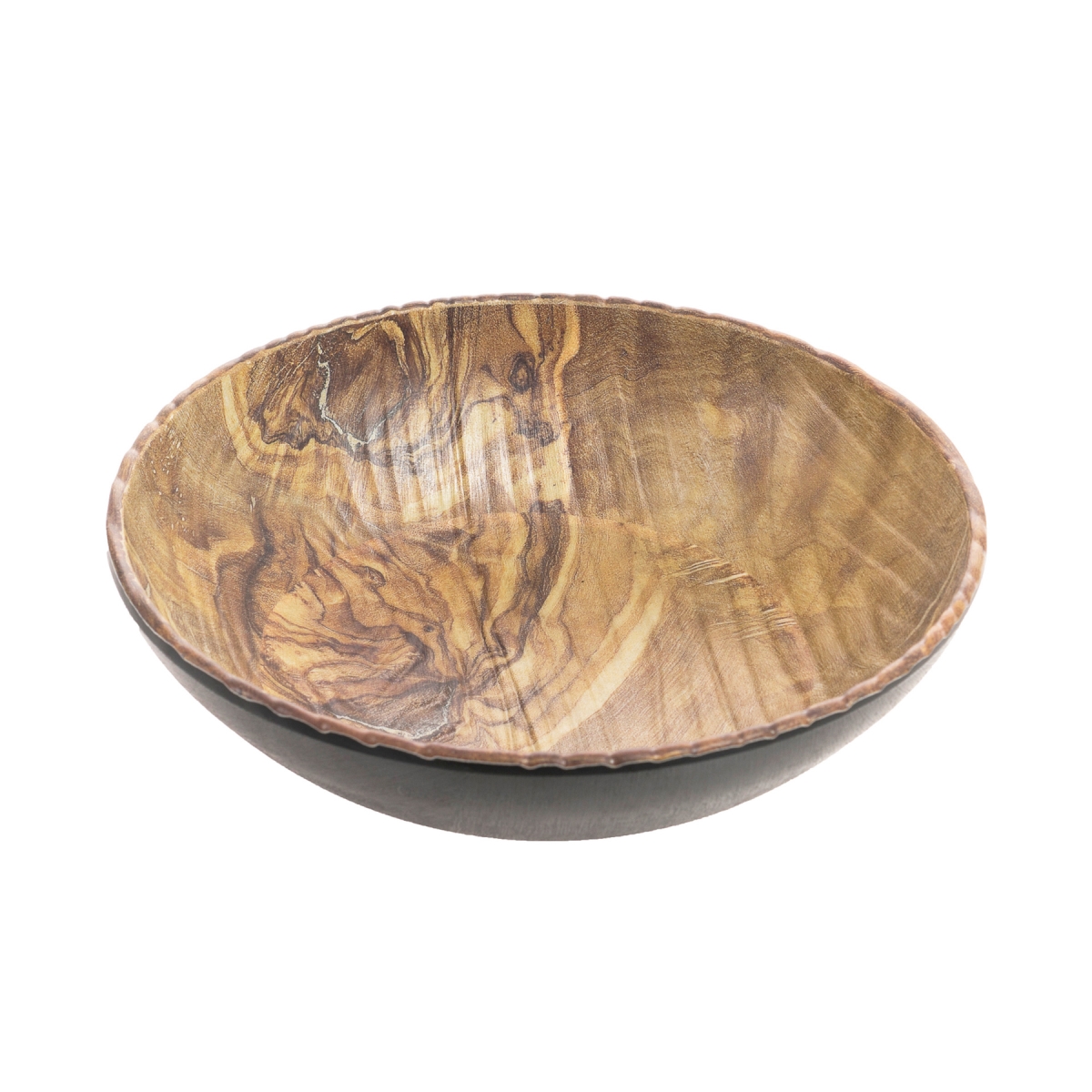 Picture of Winco TRA201 192 oz Transform Olive Wood Buffet Melamine Bowl - Extra Large - 13 x 13 x 4 in. - G.E.T, Cheforward - Each 6