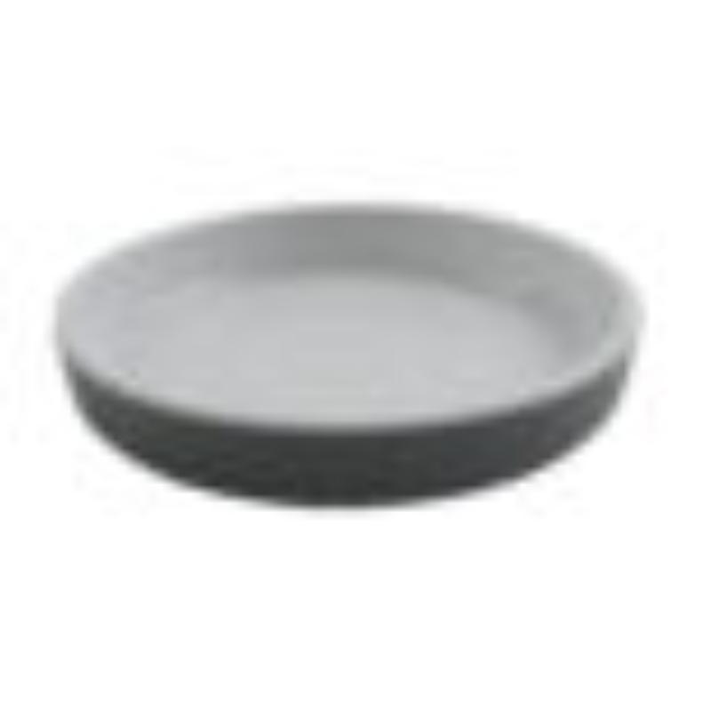 Picture of Winco RP-5-WS-GRM 5 in. Round Edged Melamine Dinner Plate, Glossy White Inside & Grey Matte Outside, G.E.T. Roca