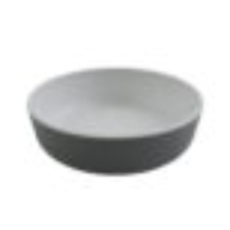 Picture of Winco RB-7-WM-GRM 7 in. Low Street 24 oz Melamine Bowl, 30 oz Rim Full - White Matte Inside & Grey Matte Outside, G.E.T. Roca
