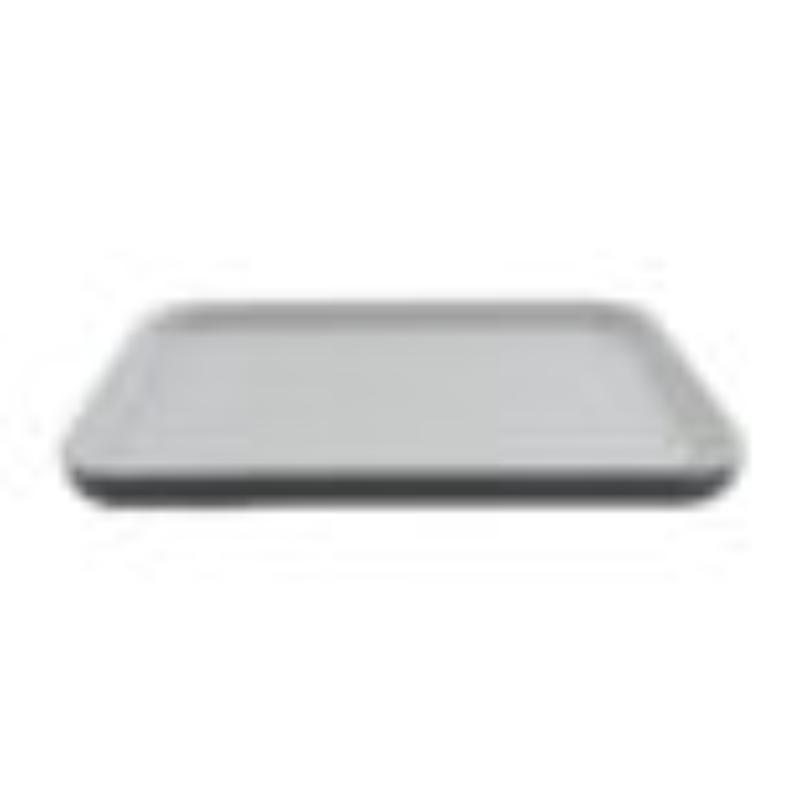 Picture of Winco RS-128-WM-GRM 12 x 8 in. Melamine Rectangular Plate, White Matte Inside & Grey Matte Outside, G.E.T. Roca