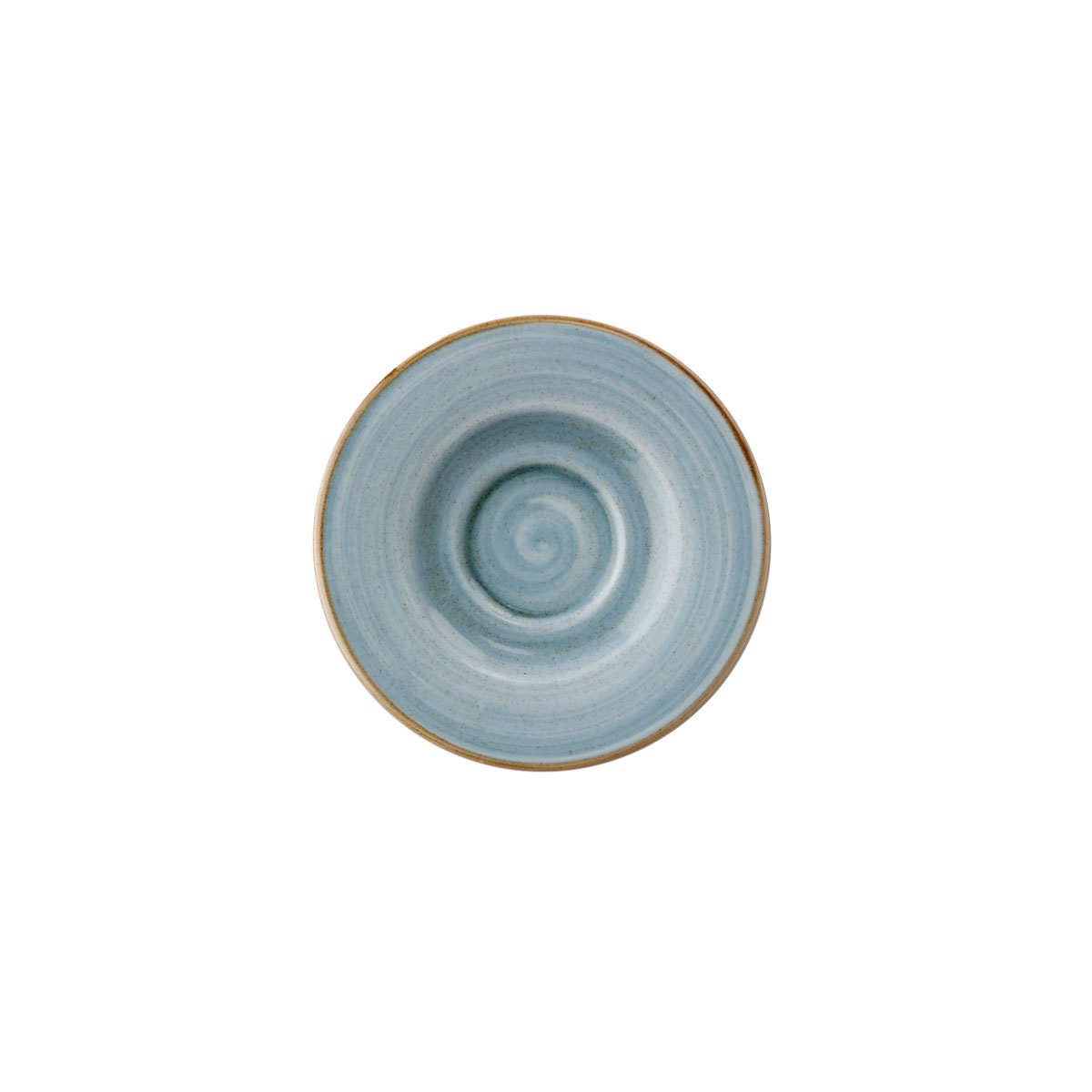 Picture of Winco PA1604800324 6.25 in. Porcelain Cappuccino Saucer - G.E.T, Artisan Blue - 4 Dozen