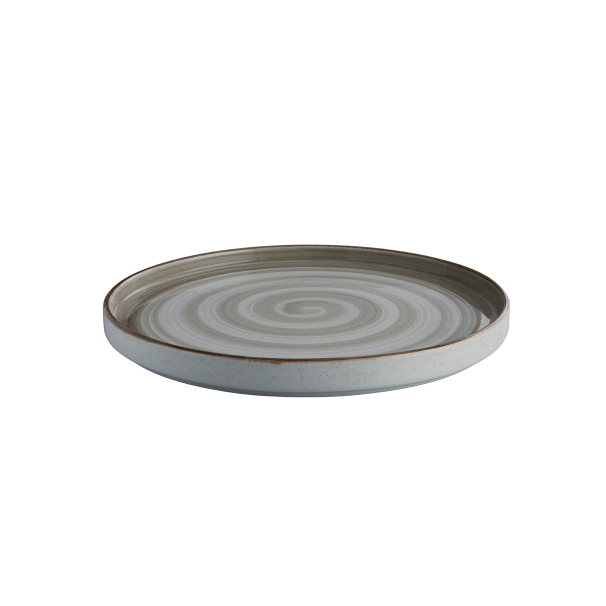 Picture of Winco PA1607992012 8 in. Porcelain Plate, Corona Rustic Actualite Grey - 2 Dozen