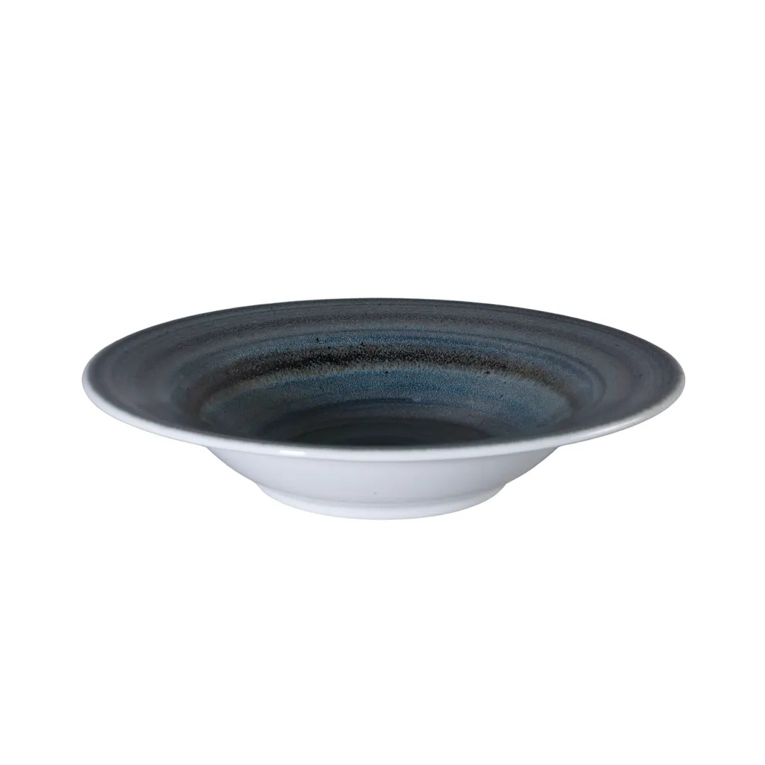 Picture of Winco PA1004903712 Rimmed Bowl - 9.75 in., Aqua Lagoon, 9.8 x 9.8 x 2.1 in. - G.E.T, Corona - 1 Dozen
