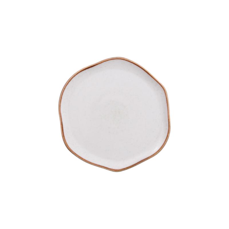 Picture of Winco PA1605892012 8.5 in. Ancestral Dinner Plate, Corona Ancestral Artisan Beige - 6 Dozen