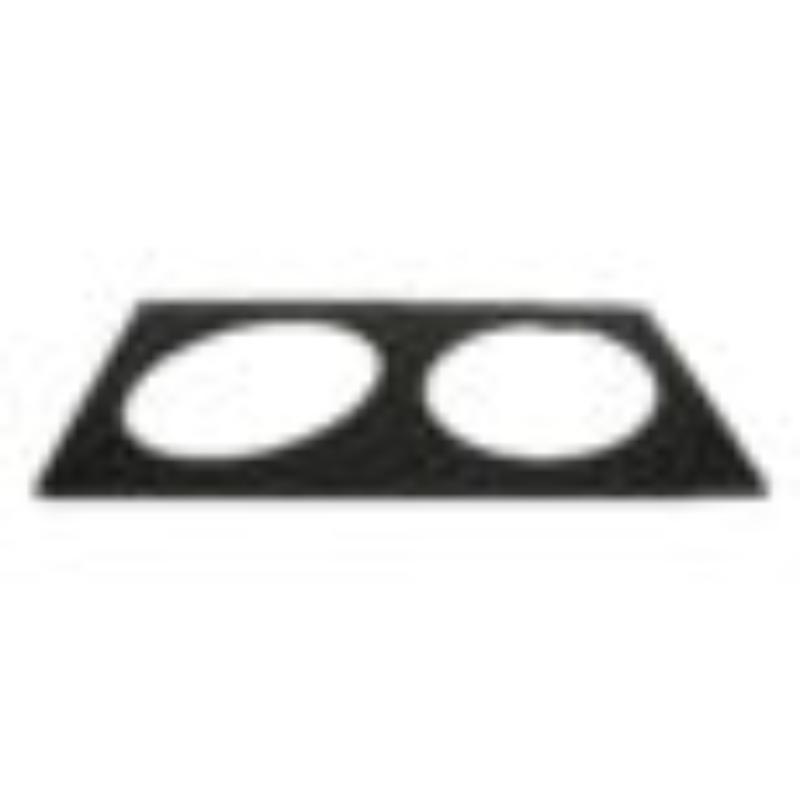 Picture of Winco T0B009-2-ABK Black Aluminum Tile 21.575 x 13.228 in. 2 Cut Outs for CA-009- Fits CA-009Ring, G.E.T., Heiss