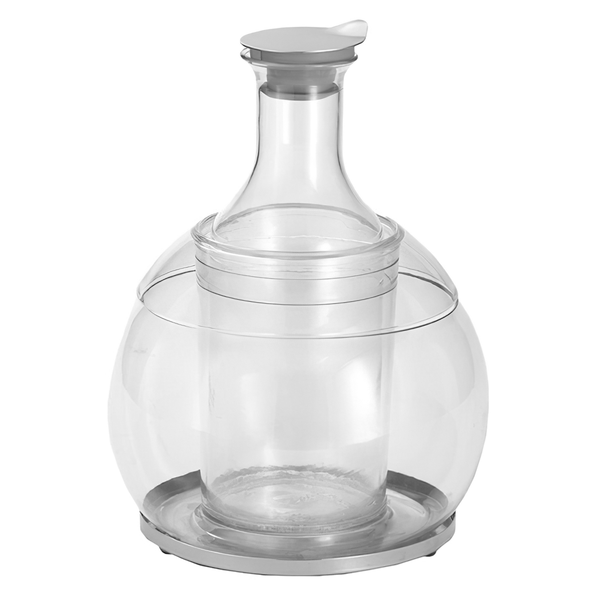 Picture of Winco 3157060 1-Carafe Tritan Plastic Beverage Tub Set - Clear