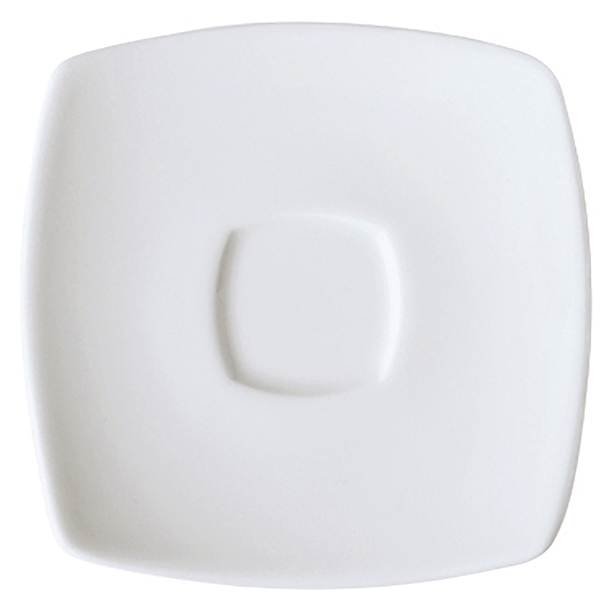 Picture of Winco PA1101910124 5.13 x 5.13 in. Bright White Porcelain Espresso Saucer, Corona Asia - 2 Dozen