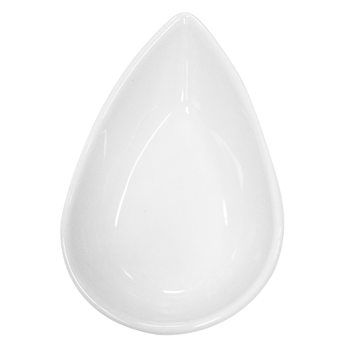 Picture of Winco PA1101610224 4.5 x 2.67 in. Bright White Porcelain Teardrop Plate, Corona Actualite - 2 Dozen