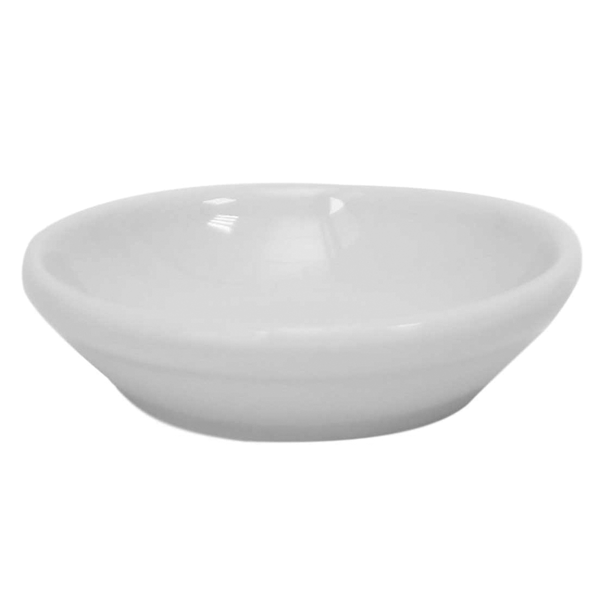 Picture of Winco PA1101900024 3.5 in. Dia. Bright White Porcelain Butter Dish, 1 in. Tall, Corona Actualite - 2 Dozen