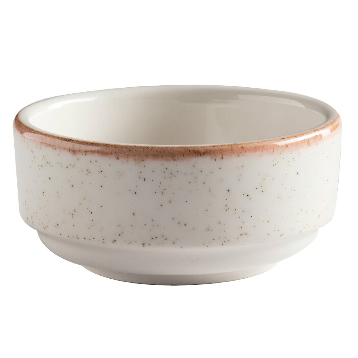 Picture of Winco PP1605727324 3.8 oz Beige, Porcelain, Bowl, 4 in. Top Dia., Corona Beige Artisan - 2 Dozen