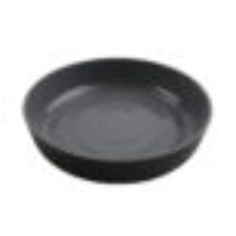 Picture of Winco RB-9-GRS-BKM 9 in. Low Street 42 oz Melamine Bowl - 54 oz Rim Full, Glossy Grey Inside & Black Matte Outside, G.E.T. Roca