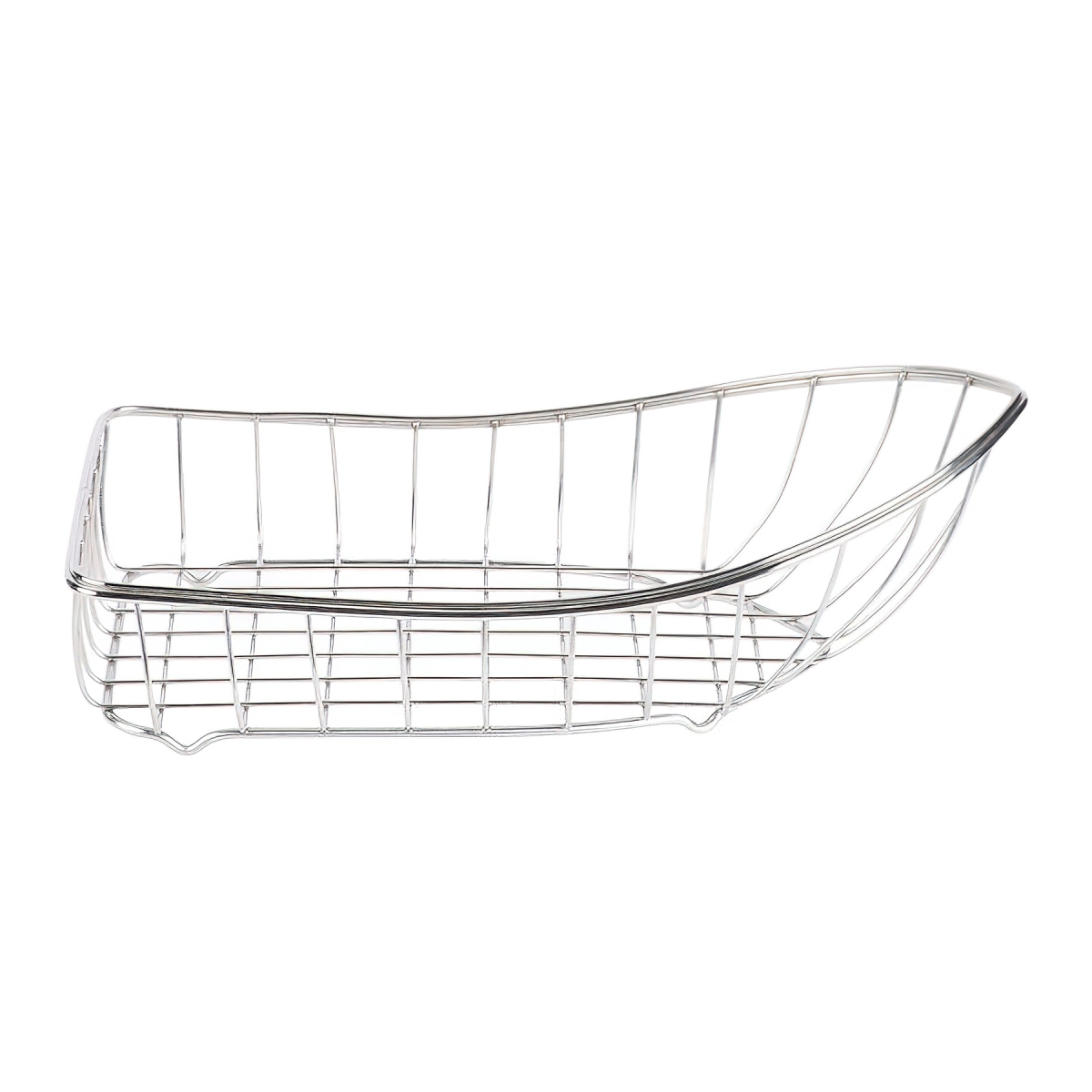 Picture of Winco 4-80007 9.5 x 5 in. Boat Basket, 2.5 in. Tall - Stainless Steel - Each 12