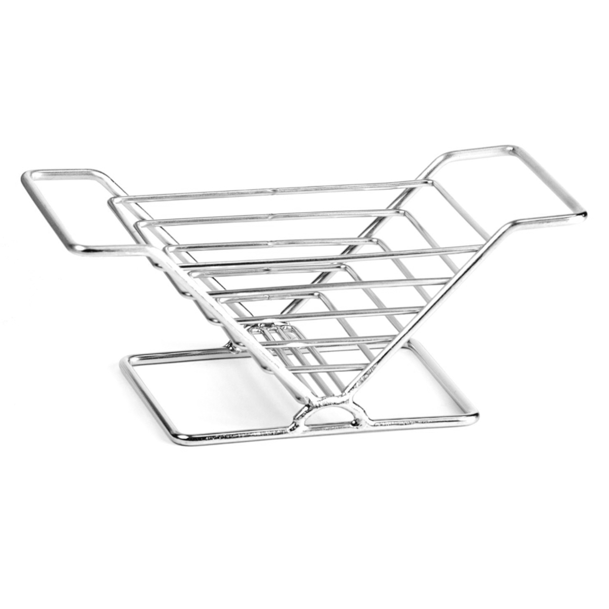 Picture of Winco 4-82021 8 x 3.5 in. V Basket, 3 in. Tall - Stainless Steel