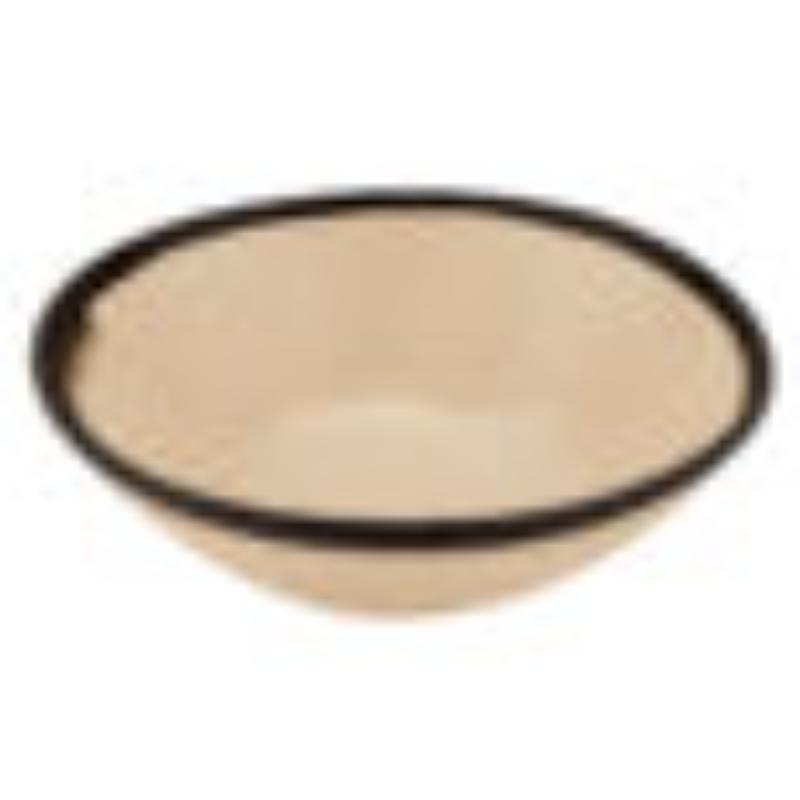 Picture of Winco B-180-MA 16 oz Manila Melamine Salad Bowl - 20 oz Rim-Full, 7 in. Top Dia., 1.75 in. Deep, G.E.T. Pottery Market Matte