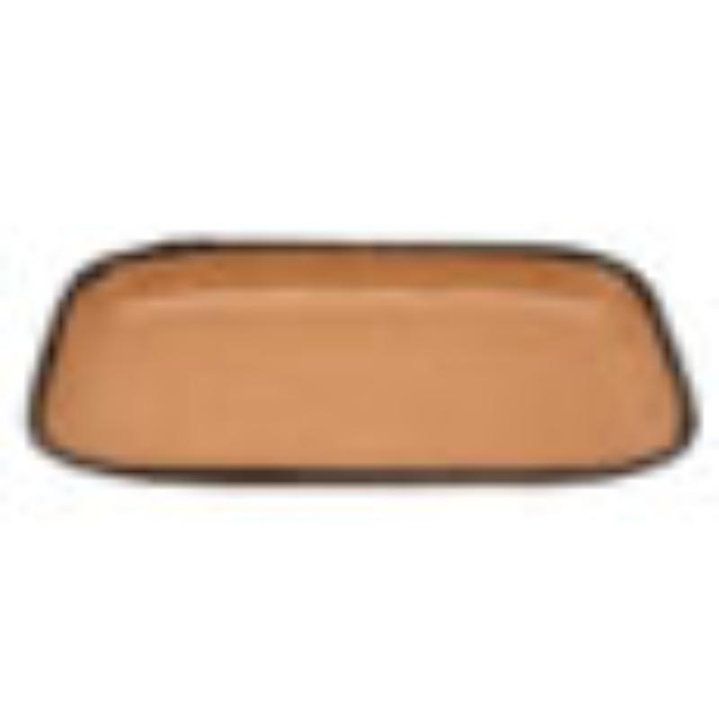 Picture of Winco CS-1170-TP 12 x 7.5 in. Speckled Taupe Melamine Rectangular Dinner Plate, G.E.T. Pottery Market Matte
