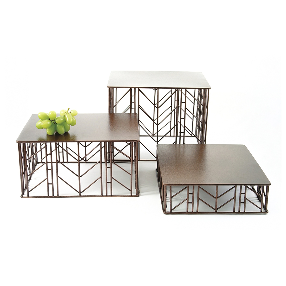 Picture of Winco IRFLW-3000 10 x 12 in. Rectangular Prairie Riser Set, 3 in., 6 in., 9 in. Tall