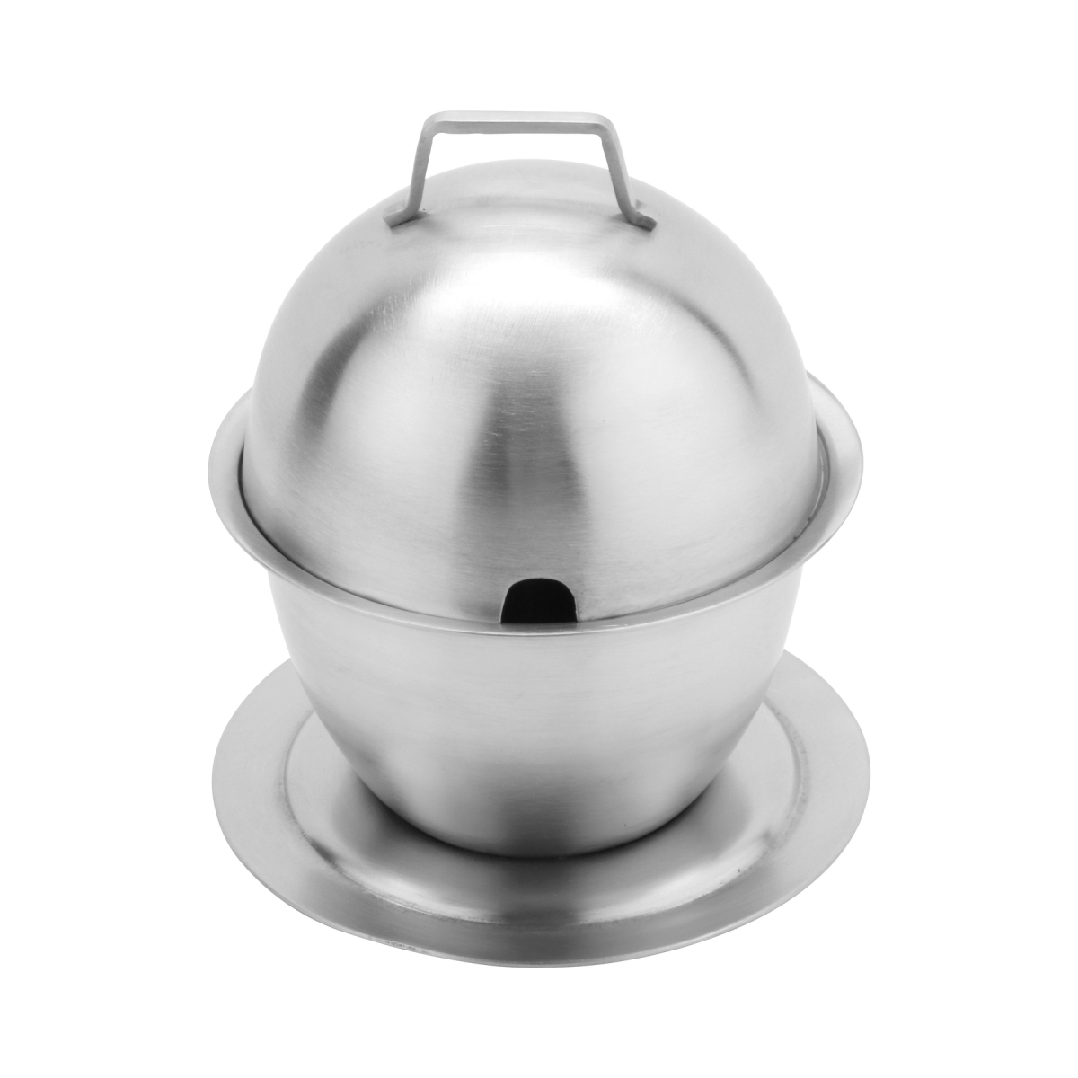 Picture of Winco SSPARM-11 10 oz, Stainless Steel Hinged Covered Bowl with Brushed Finish, 4.5 in. Dia., 5 in. Tall