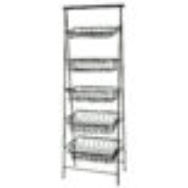 Picture of Winco IR-951-BK 23.5 x 14 in. Rectangular 5-Tier Pane Stand, 64 in. Tall - Black