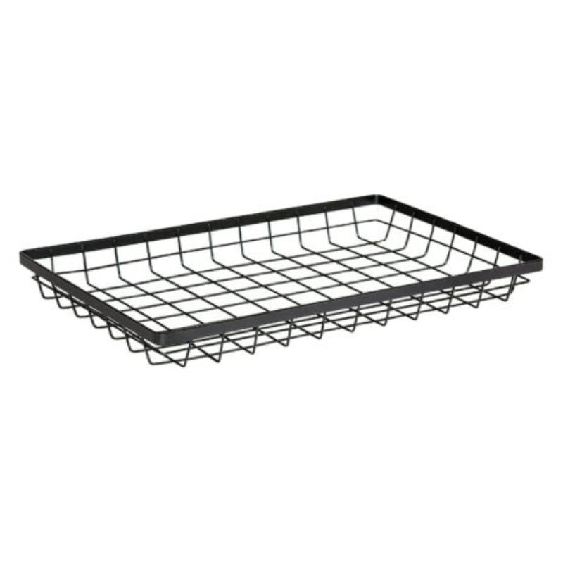WB-1812-MG 17.75 x 11.25 in. Rectangular Wire Basket, 2 in. Tall - Metal Grey