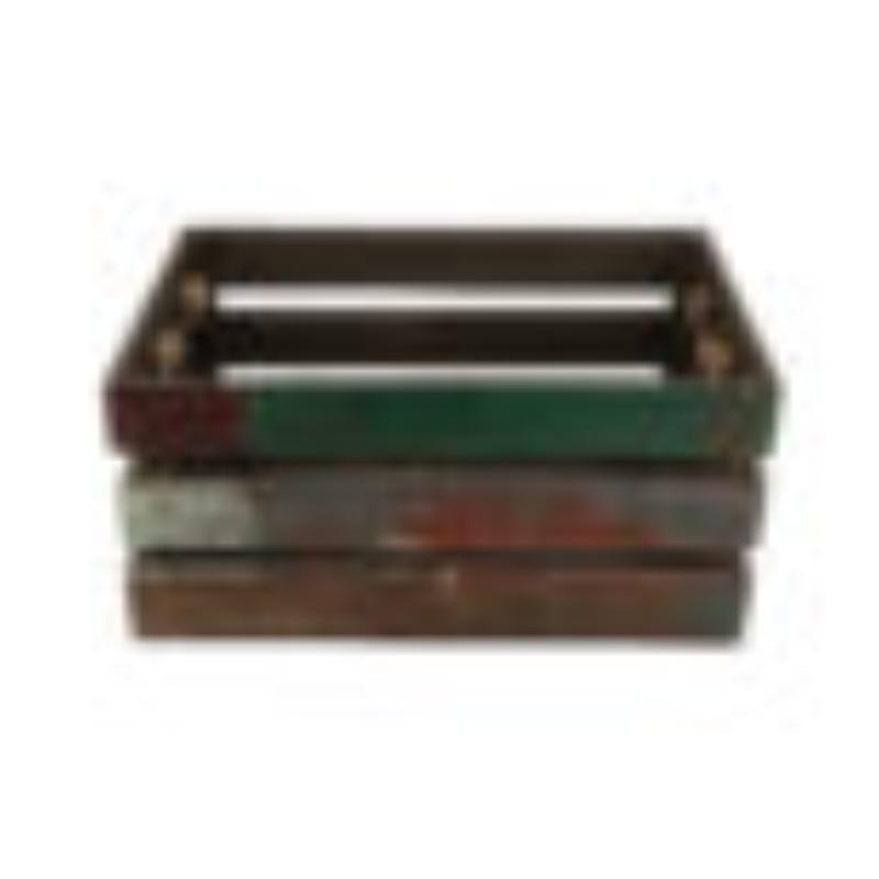 Picture of Winco WB-1-SET-RWD Set of 3 Rectangular Reclaimed Wood Crates with Rope Handles, 11.75 x 8.25 in., 7.5 in. Tall, 15.25 x 10.5 in., 8.25 in. Tall, 15.25 x 12.75 in., 9 in. Tall