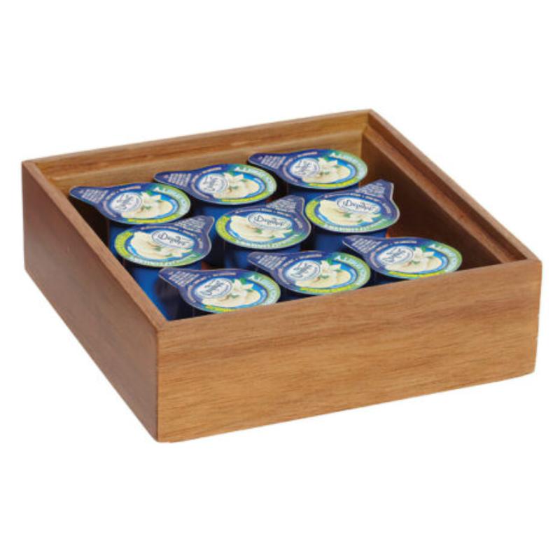 Picture of Winco WB-662WD-UR 6 in. Square Stackable Wood Display Box & Condiment Organizer, 2 in. Tall - Urban Rustic