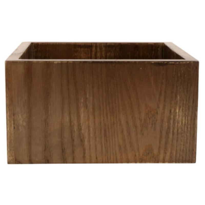 Picture of Winco WB-955-GA 9.5 in. Square Wood Riser for Acrylic Juice & Beverage Dispenser, 5 in. Tall - Grey Ash