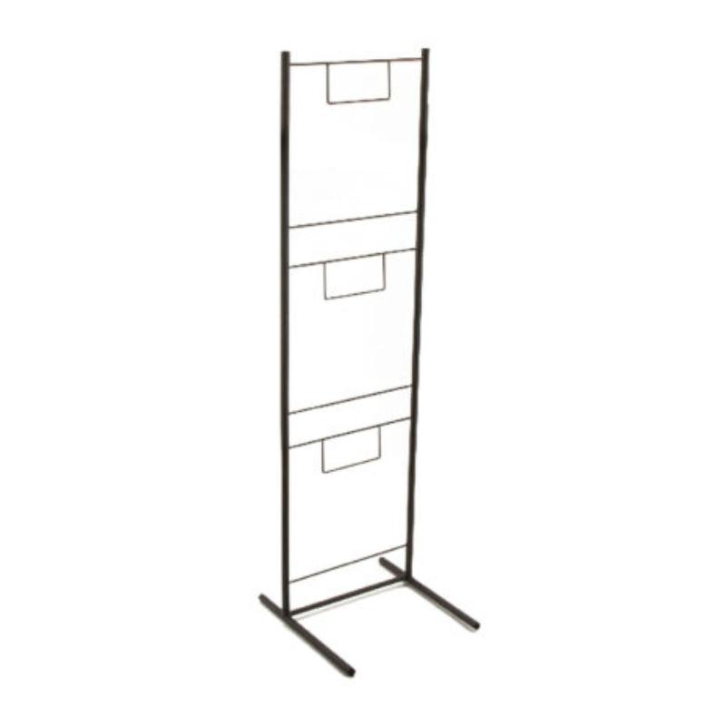 Picture of Winco WB-310-MG 14 x 13 x 45 in., Iron Powder Coated, Gun Metal Grey, Floor Stand for Hanging Basket, G.E.T. Breeze Baskets