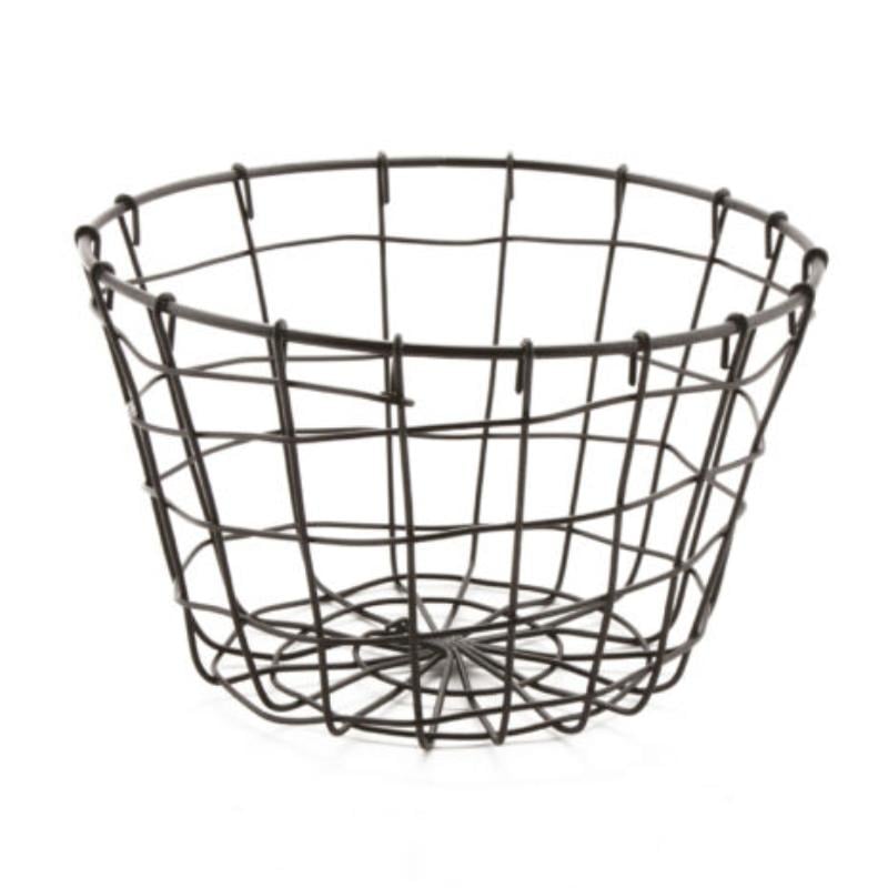 Picture of Winco WB-316-MG 8 x 5 in., Iron Powder Coated, Gun Metal Grey, Round Basket, G.E.T. Breeze Baskets