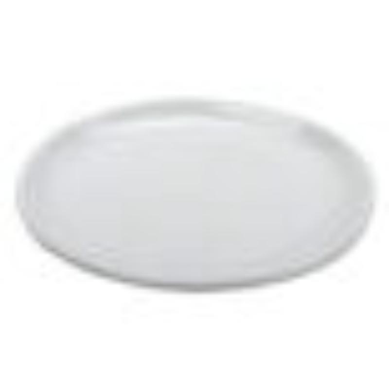 Picture of Winco CS-7-AM-W 7 in. Melamine Irregular Round Coupe Plate, G.E.T. Arctic Mill