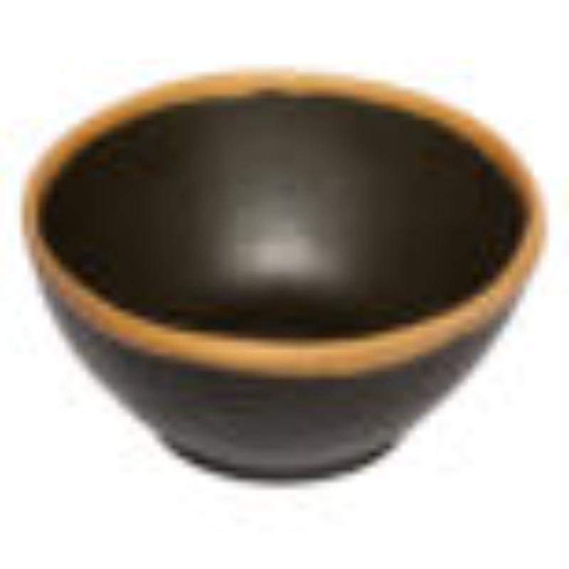 Picture of Winco B-299-BR 10 oz Brown Melamine Soup, Salad, or Pasta Nappie Bowl - 13 oz Rim-Full, 5 in. Top Dia., 2 in. Deep, G.E.T. Pottery Market Glazed