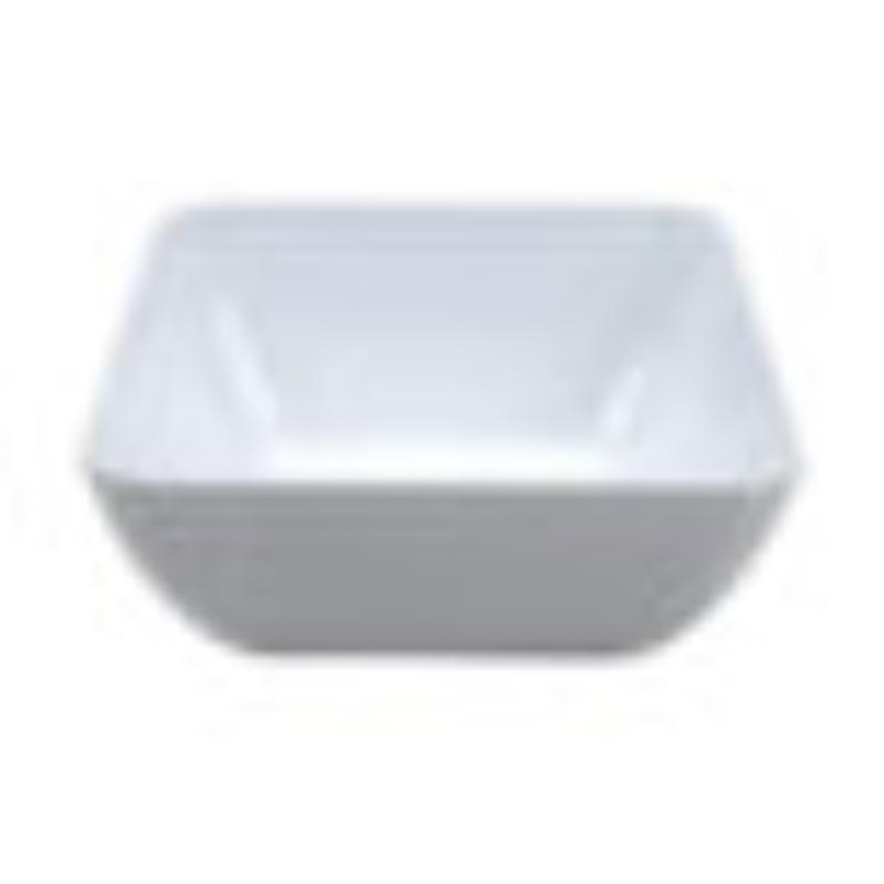 Picture of Winco CS-50-W 5 oz Melamine White, Monkey Dish with Rounded Corners - 5.5 oz Rim-Full, 1.5 in. Deep, G.E.T. Midtown