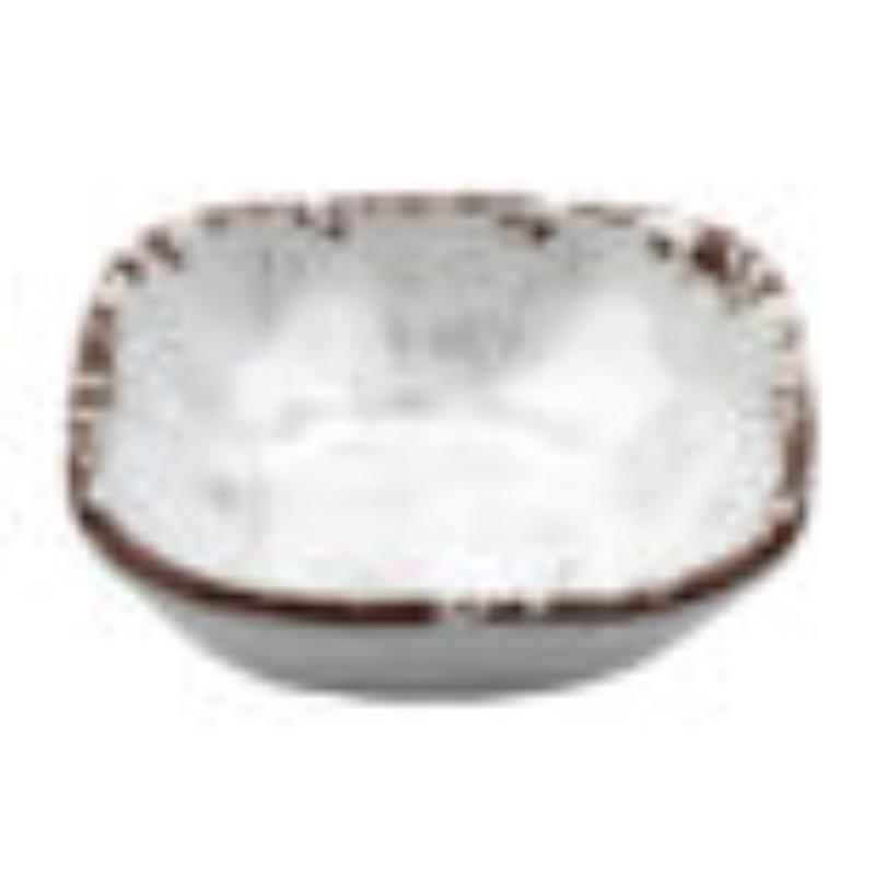 Picture of Winco SB-5-FM 5 oz Melamine Small Square Monkey & Side Bowl - 5.5 oz Rim-Full, 4.25 in., 1 in. Deep, G.E.T. French Mill