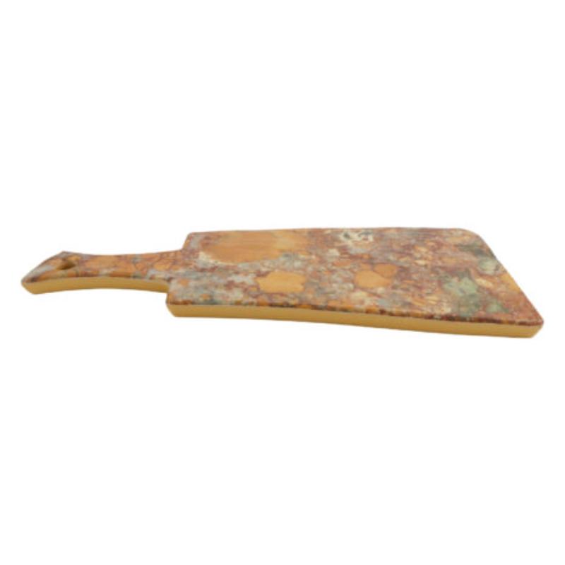 Picture of Winco 15019051032 15.5 in. Lapis Gold Canyon Jasper Agate Rectangle Melamine Board with Handle, 15.5 x 6 x 0.5 in., G.E.T., Cheforward