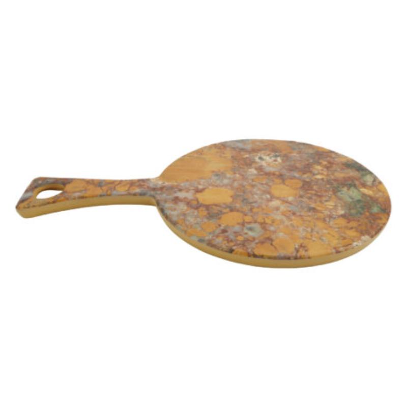 Picture of Winco 15019052031 15.25 in. Lapis Thunderstorm Agate Round Melamine Board with Handle, 15.25 x 9.63 x 0.5 in., G.E.T., Cheforward