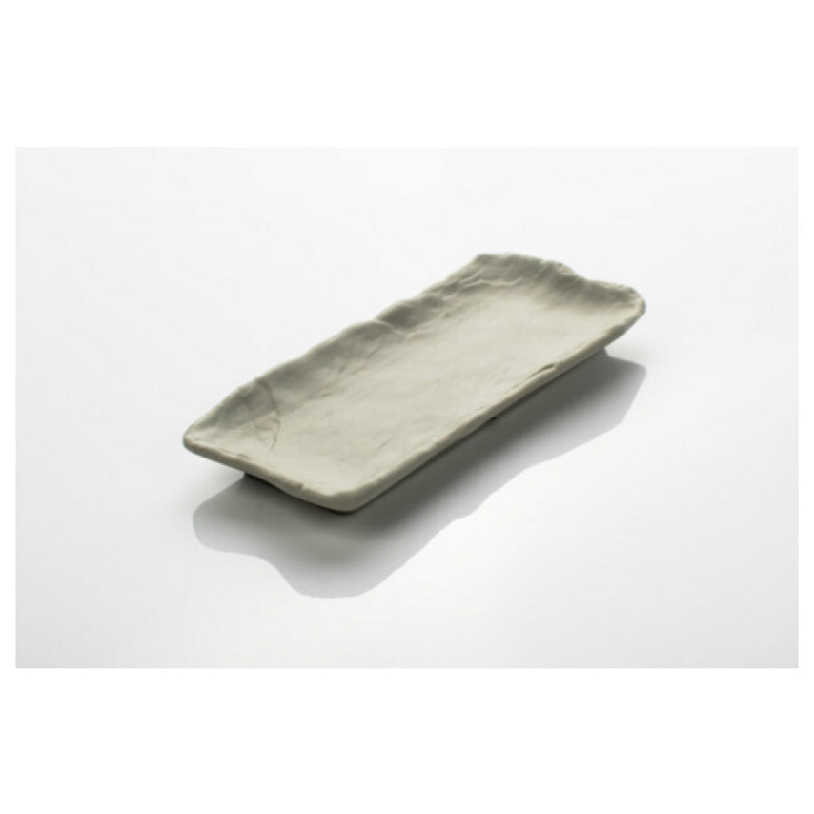 Picture of Winco 15005101008 9.1 in. Endure Sandstone Oblong Melamine Plate - Small - 9.1 x 4.3 x 1 in. - G.E.T, Cheforward - White - Each 48