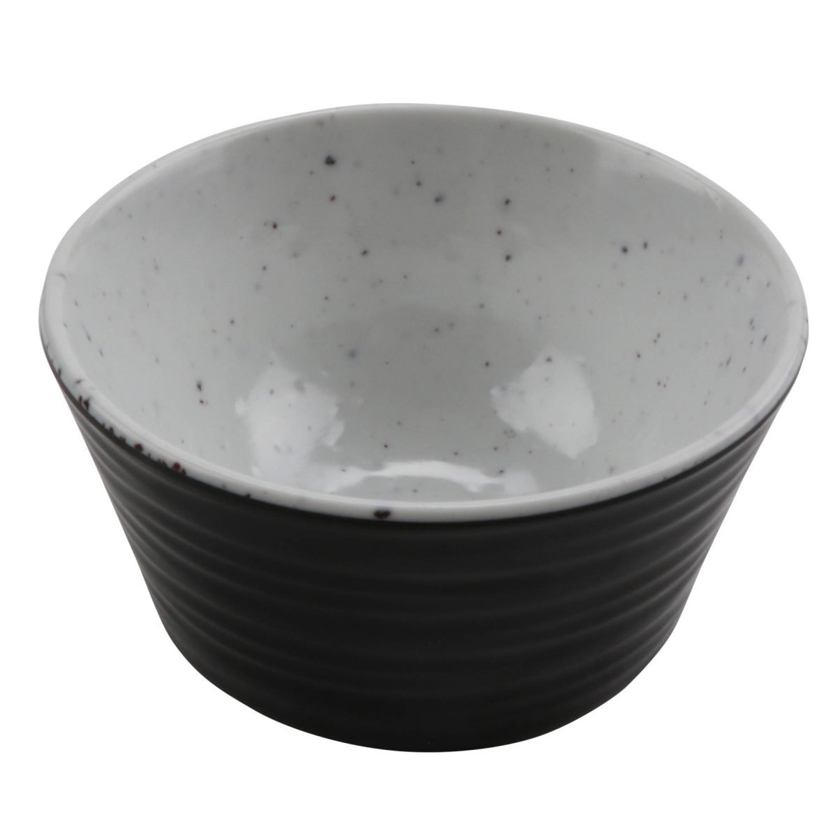 Picture of Winco 40086-BK-SN 3 oz Revolve Stone Natural & Black Melamine Ramekin with Organic Texture, 3.13 x 3.13 x 1.5 in. - G.E.T, Cheforward - Each 24