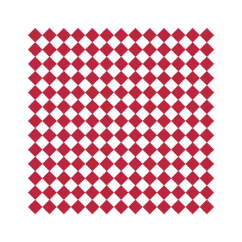 Picture of Winco P-RDC-1255-W 12 x 12 in. Grease-Resistant Food-Safe Sandwich Wrap Paper & Deli Wrap Paper & Red Checker On White Paper, 1000 Piece - Red