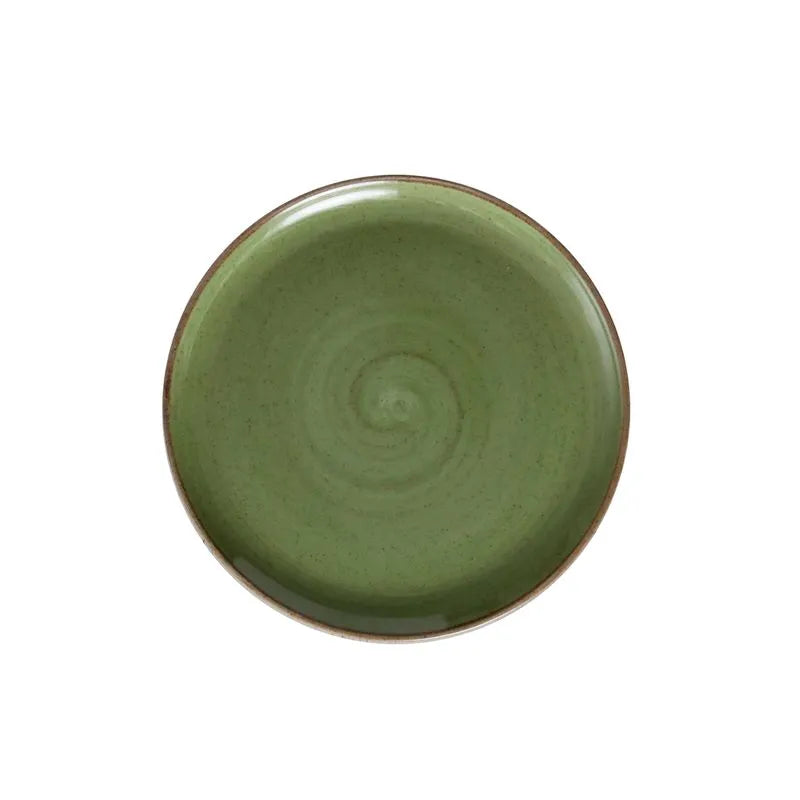 Picture of Winco PA1616712324 9 in. Coupe Plate, Olive Artisan Green - 1 Dozen
