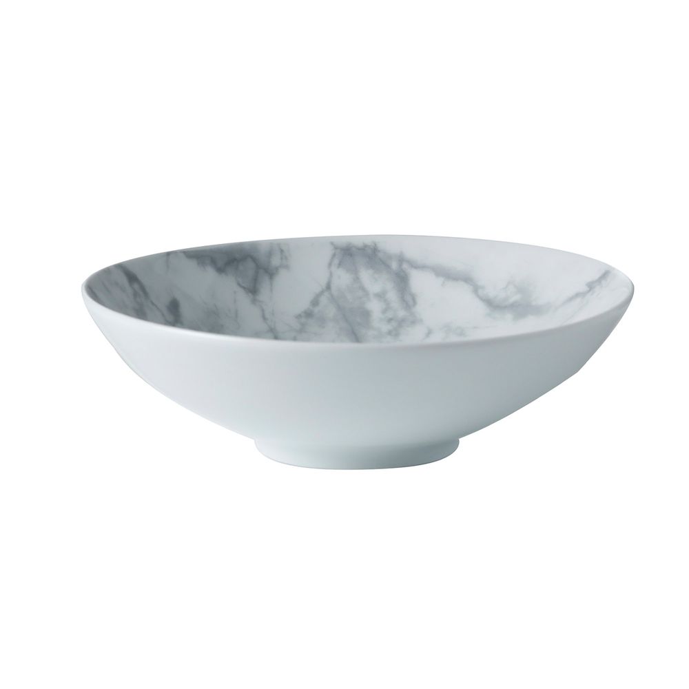 Picture of Winco PA110F923312 8.25 in. Porcelain Bowl, 8 x 8 x 2.4 in., G.E.T. Corona Marble Grey