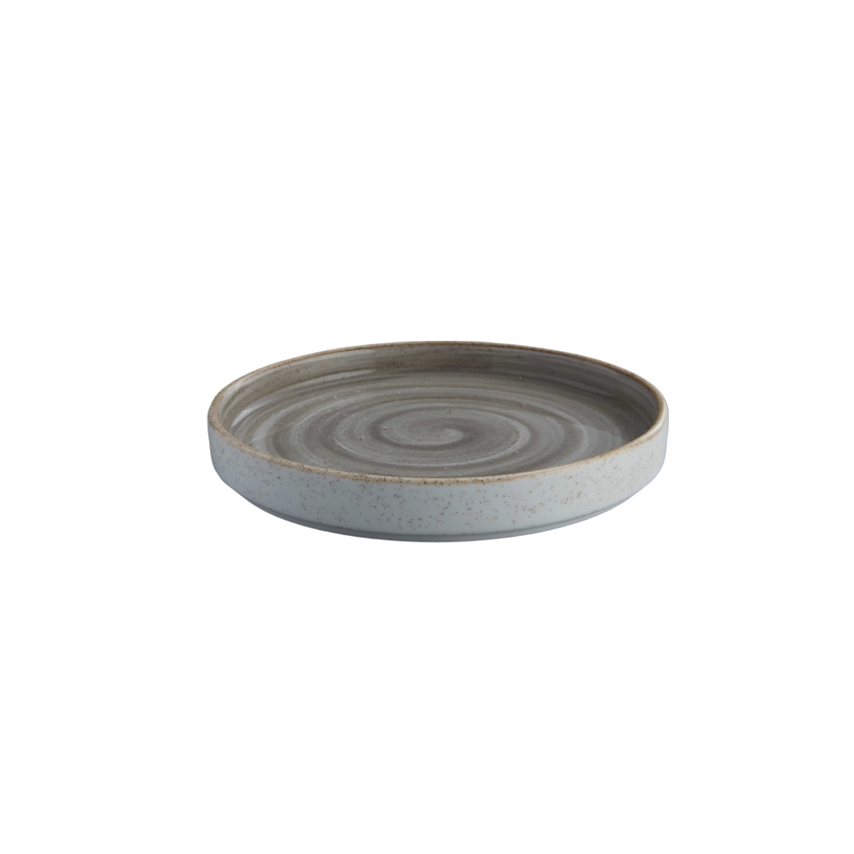 Picture of Winco PA1607991512 6 in. Porcelain Plate, Corona Rustic Actualite Grey - 2 Dozen