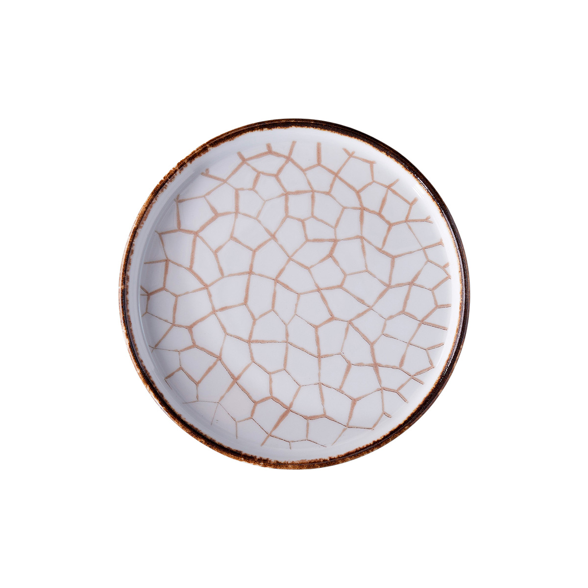 Picture of Winco PA133I992012 Rustic Dinner Plate - 8 in. Cracked Multi Color - 1 Dozen