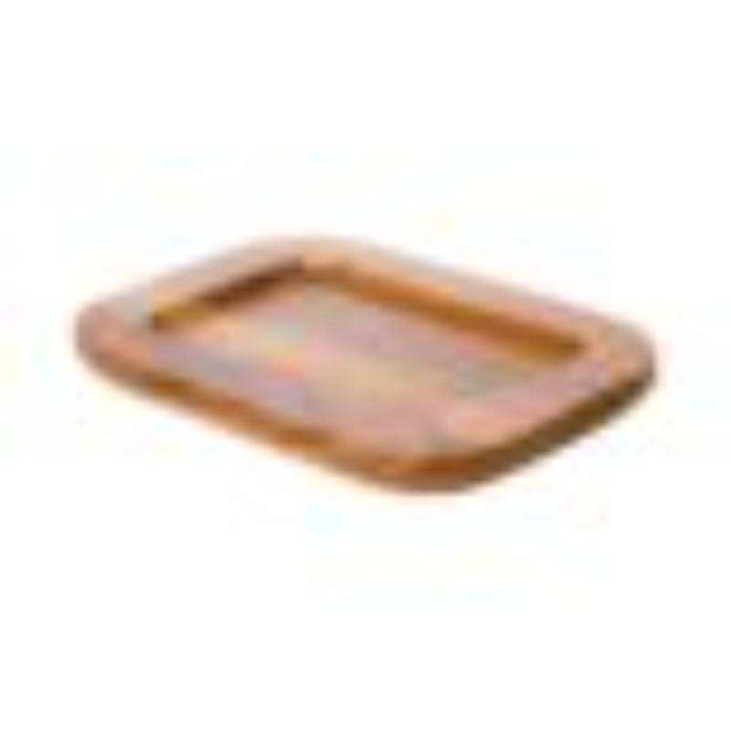 Picture of Winco SKRE-14-BASE Wood Underliner for 14 oz Rectangular Server, 8.87 x 6.63 x 0.75 in., Acacia, Heiss, Tabletop