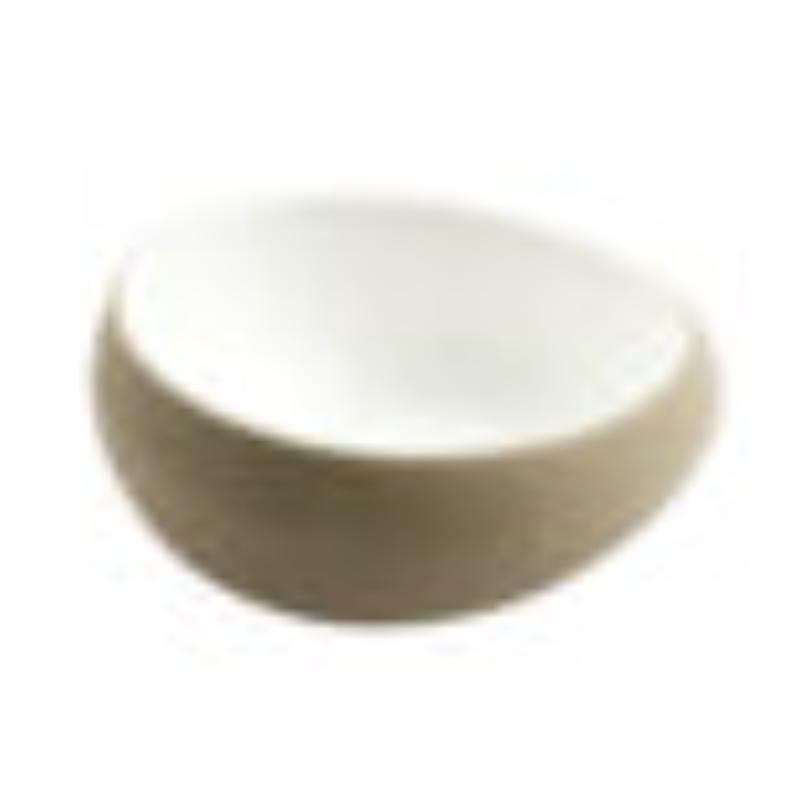 Picture of Winco 31076-TOH-SND 5 oz Hatch Touch of Honey Interior & Sandstone Exterior Ovoidal Melamine Ramekin, 4.4 x 4 x 1.9 in., G.E.T., Cheforward