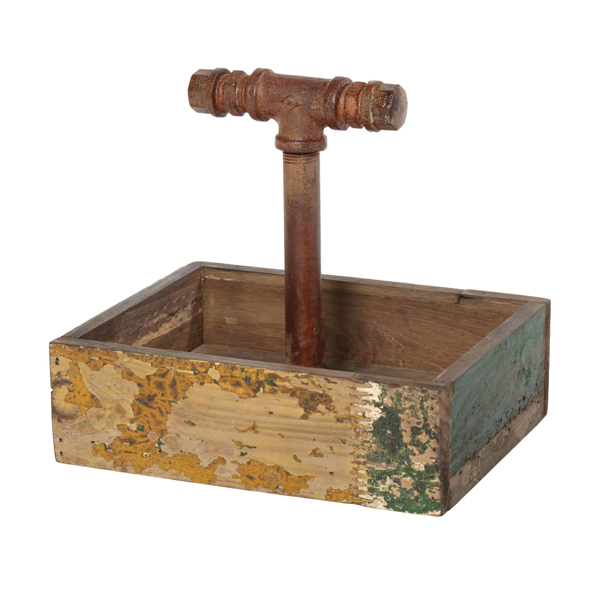 Picture of Winco CAD1-RWD-CASE Reclaimed Wood Condiment Caddy & Drink Caddy, Rectangular, 9 x 7 in., 8.25 in. Tall - Case of 10